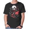 Unisex Crew Neck T-Shirt Retro Crow Graphic Short Sleeve Casual Tee