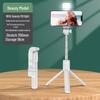 Bluetooth Selfie Stick with Detachable Beauty Light and Umbrella-Style Floor Tripod