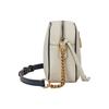 Gucci GG Marmont White Leather Chevron Quilted Camera Crossbody Bag For Women Daily Use