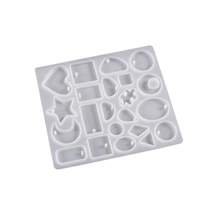DIY Earring Silicone Mold 3D Geometric Dangle Making Tool Handmade Necklace Jewelry Pendant Mold DIY Resin Casting Mold