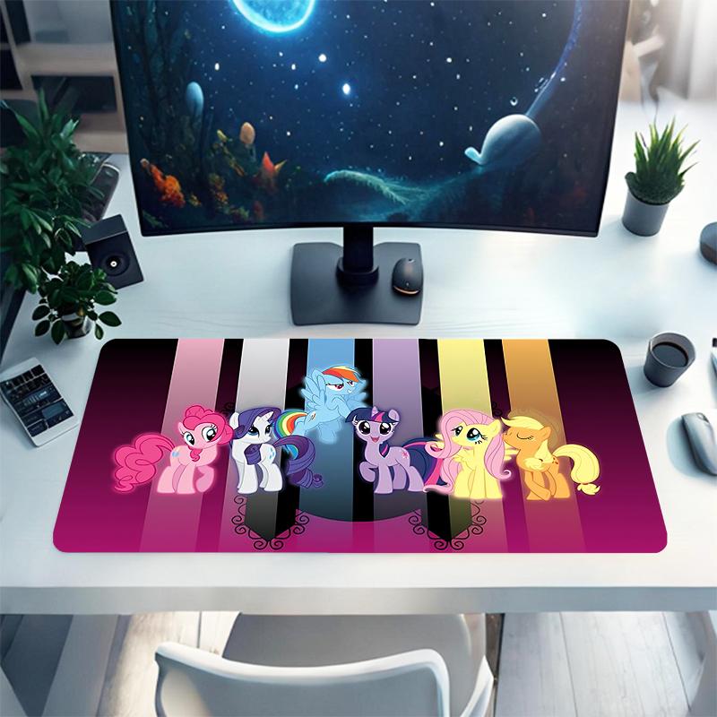 1Pc Little Pony Friendship Gaming Mouse Pad Keyboard Desk Mat Non-slip Rubber Lock Edge Waterproof Computer Mousepad for Office Home Decor Y1132