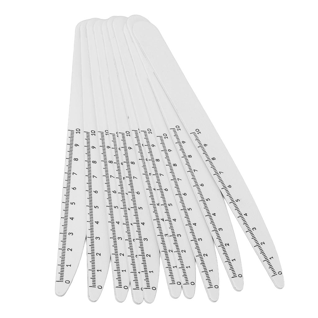 10pcs Nail Buffering File Professional Home Salon Washable Reusable Double Sided Nail File with Scale