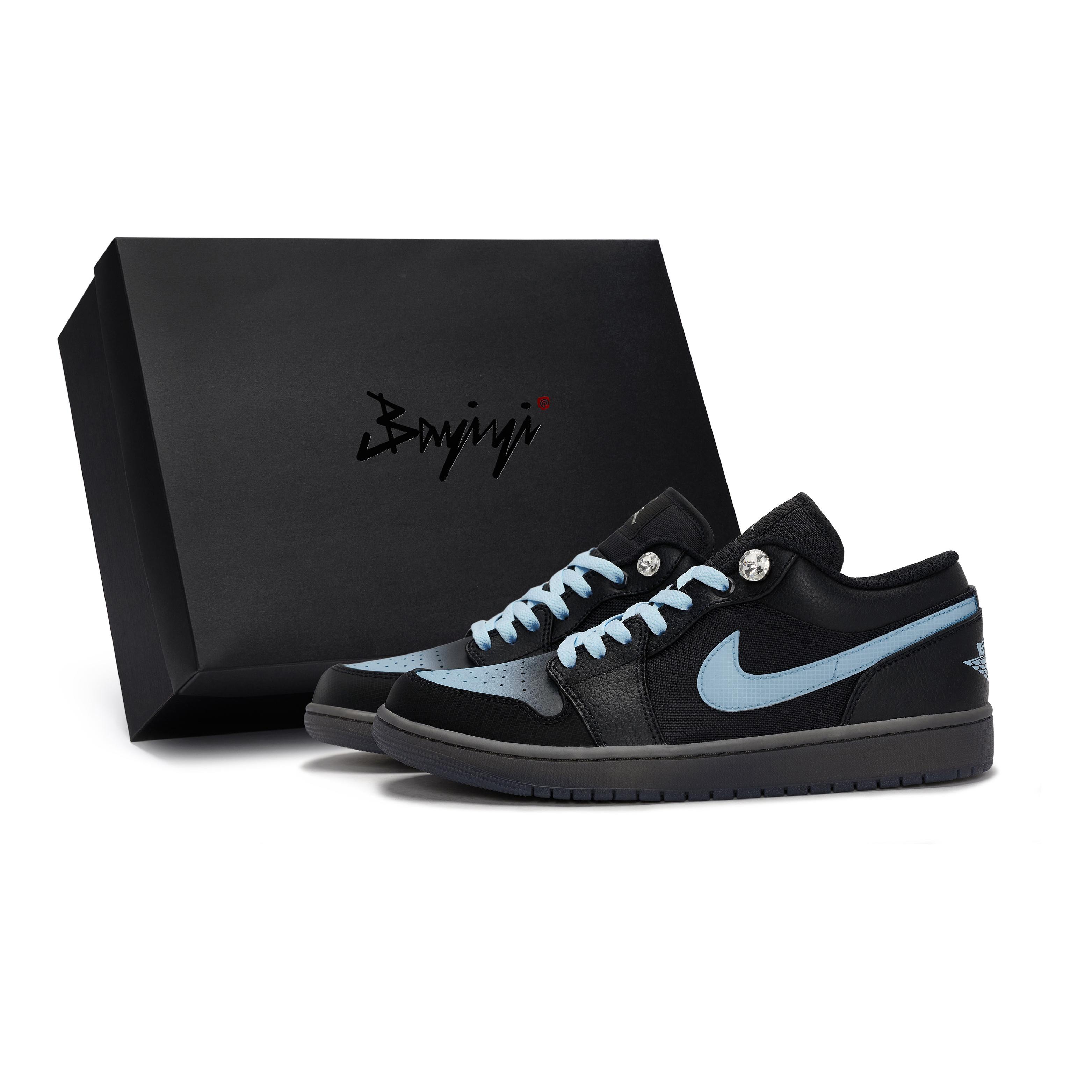 

Jordan Air Jordan 1 811 Manufacturing, Black Blue Samurai New Version, Special Shoe Box HV5968-001(Team80-S-BOX) 35.5