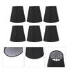 6Pcs Lampshade Lamp Shade Modern Simple Style Home Decoration Black for Small E14 Bulb