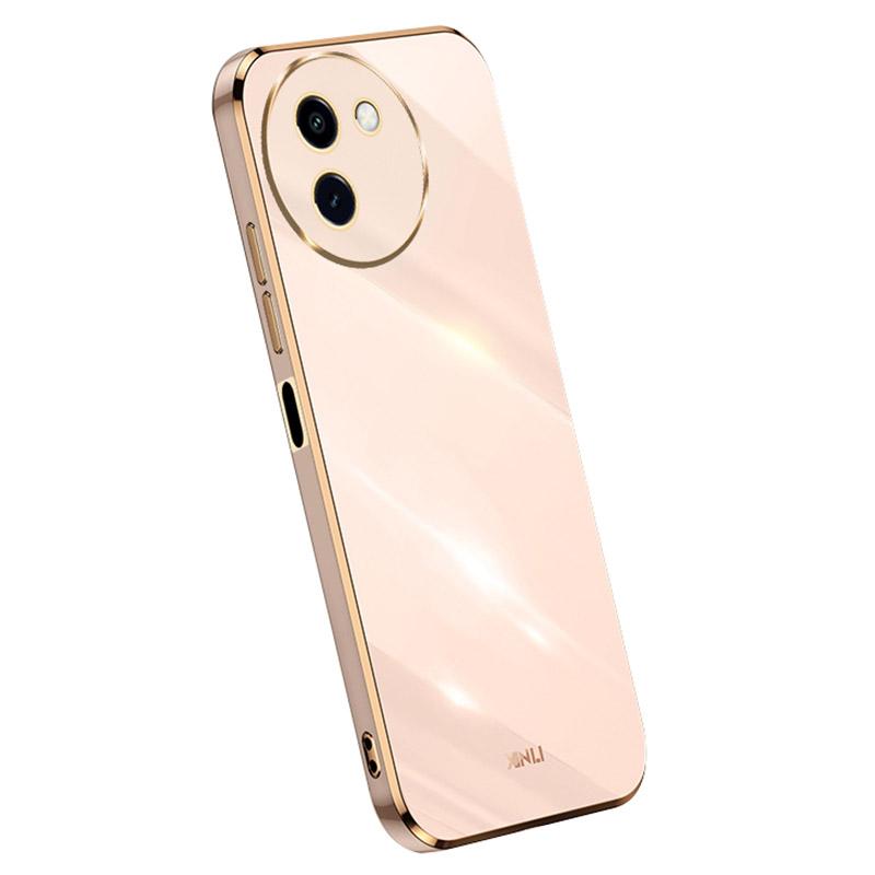 

For vivo Y200i 5G Case Anti-Drop Electroplating TPU Phone Cover Pink