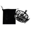 Leichte Vollmetall Links- Rechtshand Fliegen- Eisangelrolle Ersatz Tackle (Schwarz  95mm)