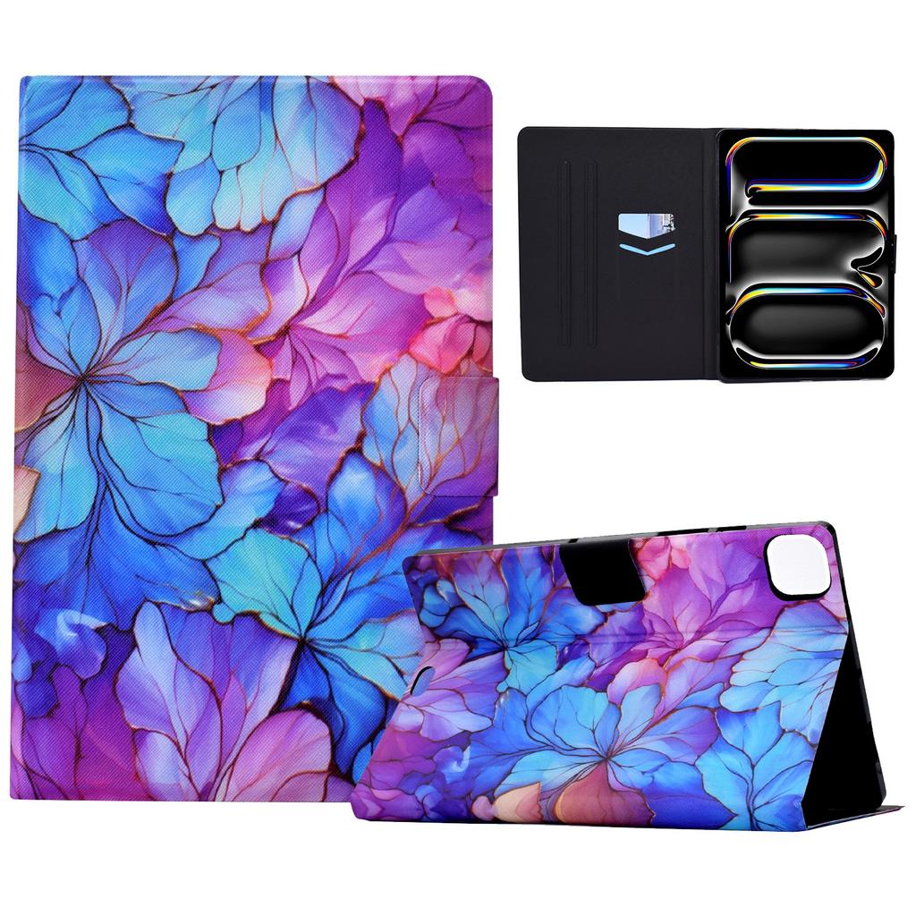 For iPad Pro 11 (2024) Case Pattern Leather Tablet Protective Cover Auto Sleep/Wake
