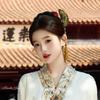 2024 Chinese Style Metal Fan Tassel U-Shape Hairpin for Women - Hair Stick Accessories for Qipao & Ma Mian Skirts