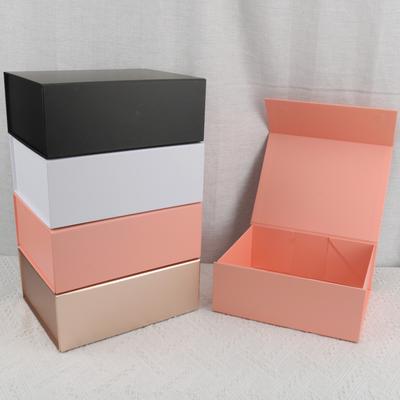 Cutie cadou magnetică 1 buc, alb, negru, roz, auriu, cutie pliabilă pentru cadou pentru ziua de naștere, nuntă, cutie de carton pentru bomboane lucrate manual