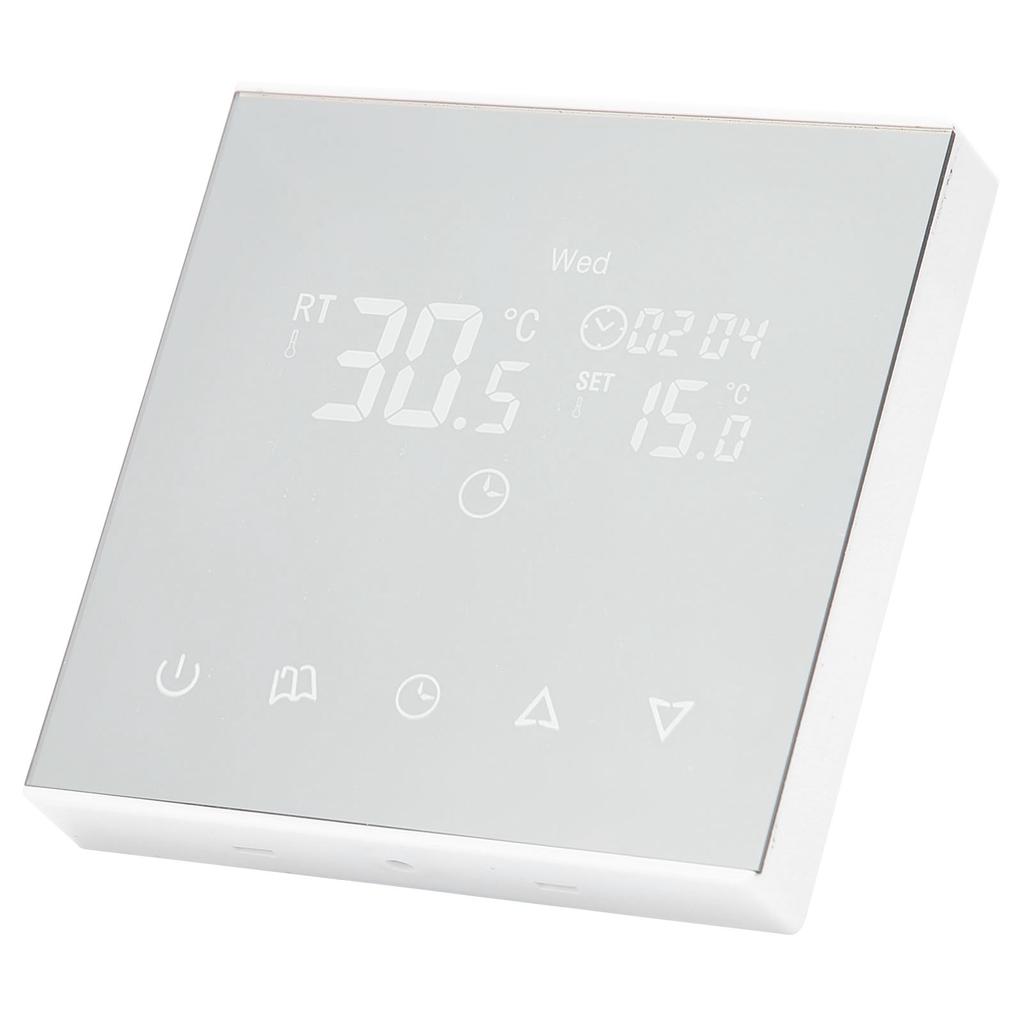 Water Floor Heating Thermostat Wall Mounted Stove Temperature Controller Panel AC220V