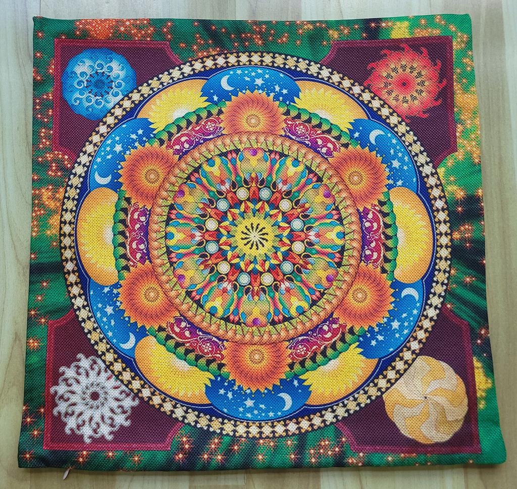 Special Sale Mandala Motif Bohemian Mediterranean Floral Plant Pattern Linen Home Decoration Pillow Case Sofa Cushion Cover Case