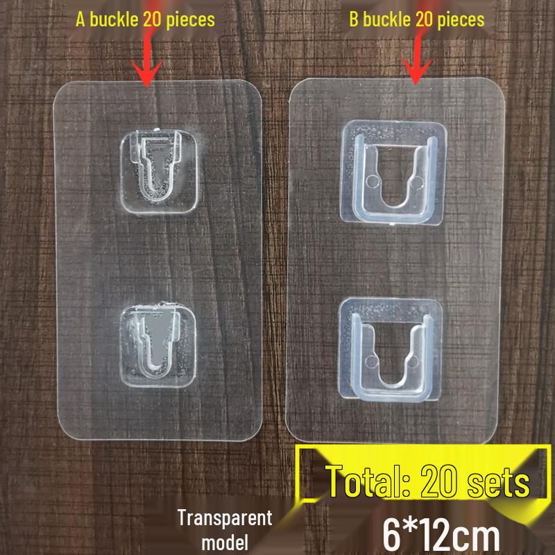 Wall-Mount Power Strip Holder: Strong Adhesive, No-Punch, Double-Sided Velcro Fastener for Routers and Sockets