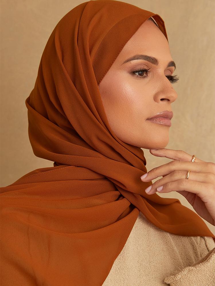 High Quality Premium Chiffon Scarf Stretchy Hijab Plain Head Scarves Women Hijab