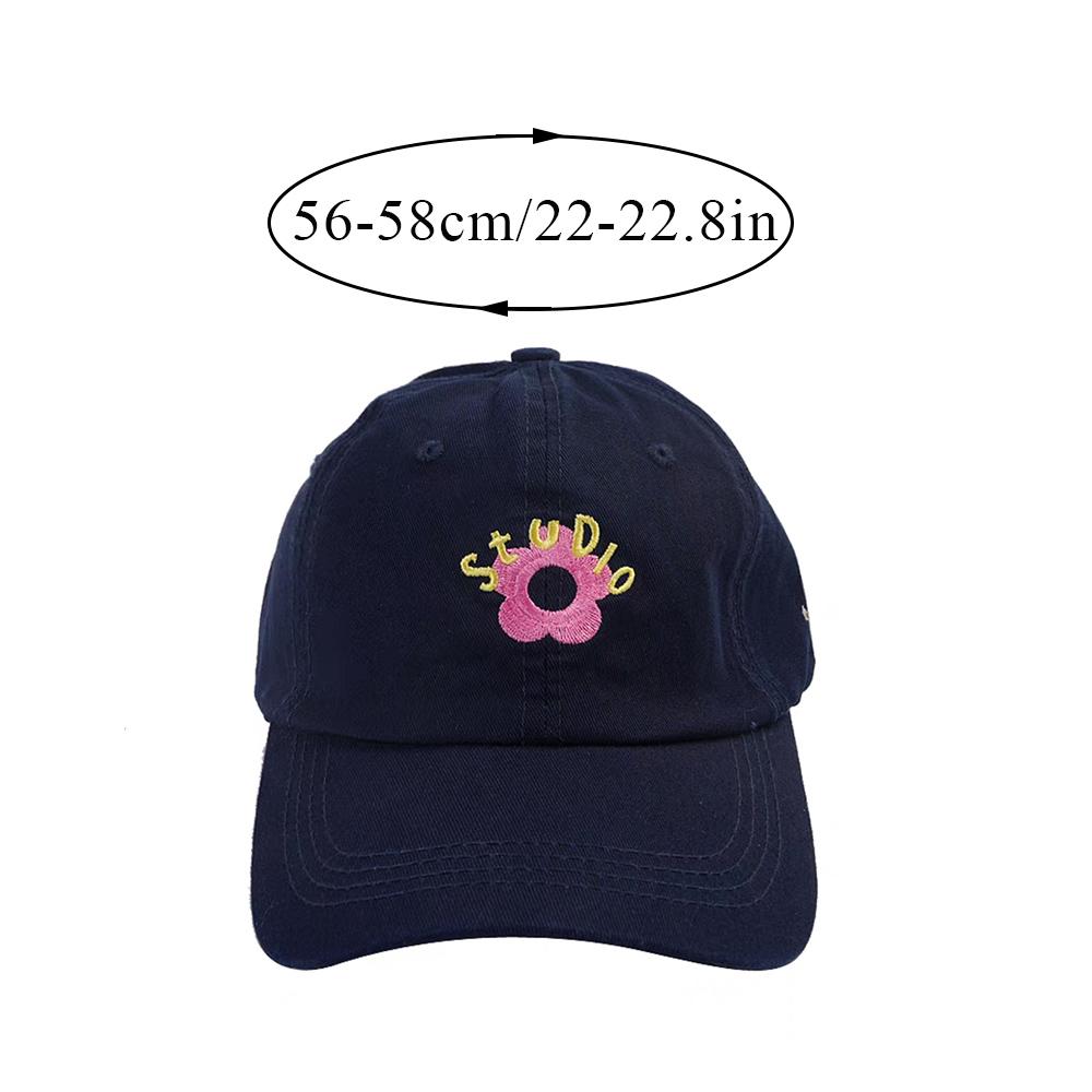 Casquettes de baseball brodées pour femmes, chapeau snapback, calotte souple, casquette à visière, mode, pare-soleil, fleurs, couleurs contrastées, couvre-chef mignon