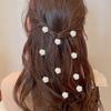 10 Stück/Set Harz Rose Haarbuttons Weißer Haarnadel für Frauen Braut Haarclip Hochzeit Reise Styling Haarknoten Knöpfe Haarnadeln Kopfschmuck