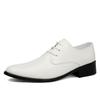 Black Red White Derby Shoes for Men Lace-up Leather Shoes Business Men Dress Wedding Banquet Elevated Shoes Casual Shoes Pointed