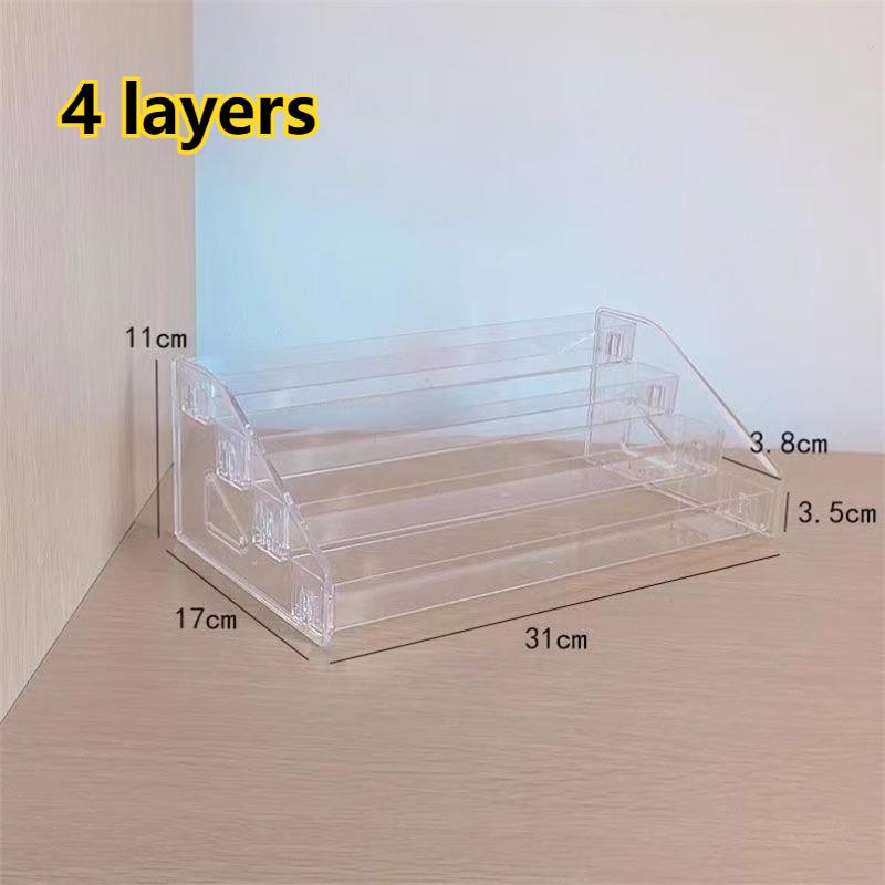 3-7 Layers Acrylic Display Stand Organizer Stepped Multilayer Acrylic Storage Rack Card Anime Badge CD Car Model Perfume Storage