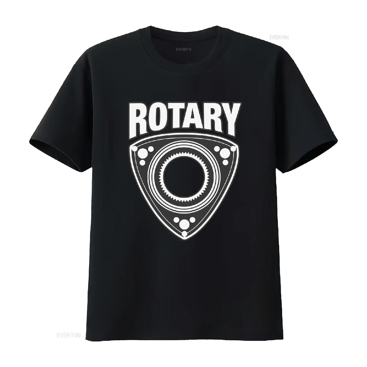 

Rotary T Shirt vintage Washed streetwear Stylish Comfortable graphic Top For Everyday Wear Soft Versatile homme Casual Slightly S чёрный