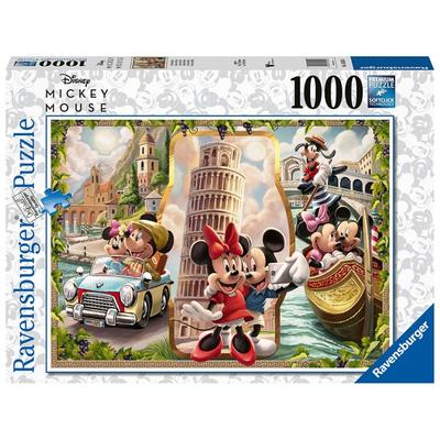 R165056 Dovolenka Disney Mickeyho a Minnie 1000 dielikov, puzzle s rôznymi farbami, detské hry, vzdelávacie hračky