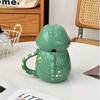 Creative Strange Snake Ceramic Mug Cute Cartoon Office Home High Value Couple Ceramic Water Cup with Lid