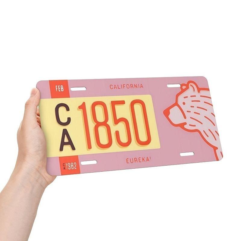 Motorcycle Souvenir License Plate, Metal Auto Wall Decor 15x30cm