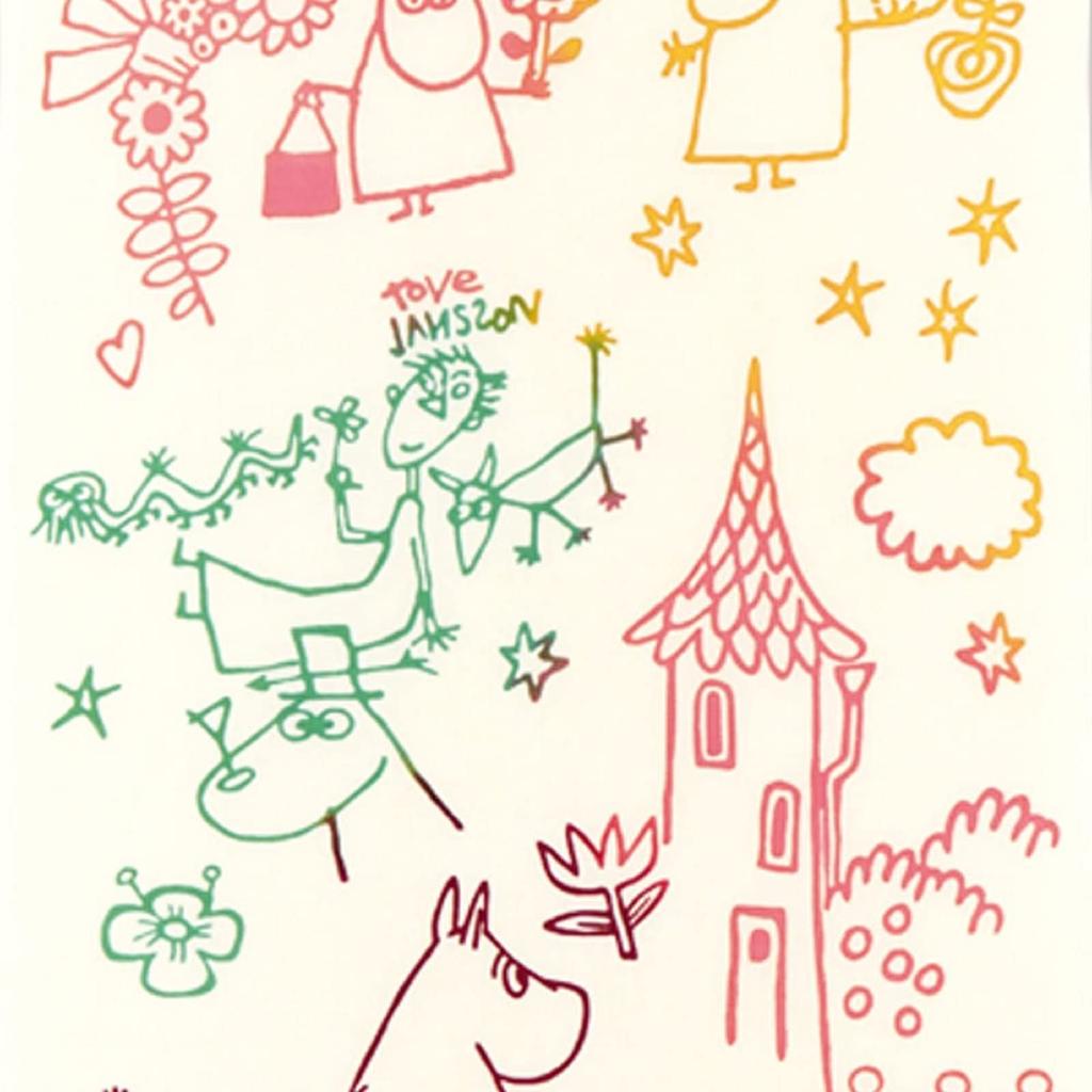 Miyamoto Ručník Mumínek Barvený Tenugui Ruka Mumínmáma 33 x Vyrobeno v 51015 Ručník, & Grafiti, Cca. 90cm, Japonsko,