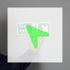 1 Sheet Glow-In-The-Dark Safety Exit Emergency Passage Sign Label Sticker Luminous Escape Direction Guide Sign Stickers