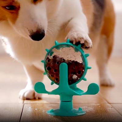 Dog Toy Nosework Exercise Punching Training Snack Play Disco Turn Wheel