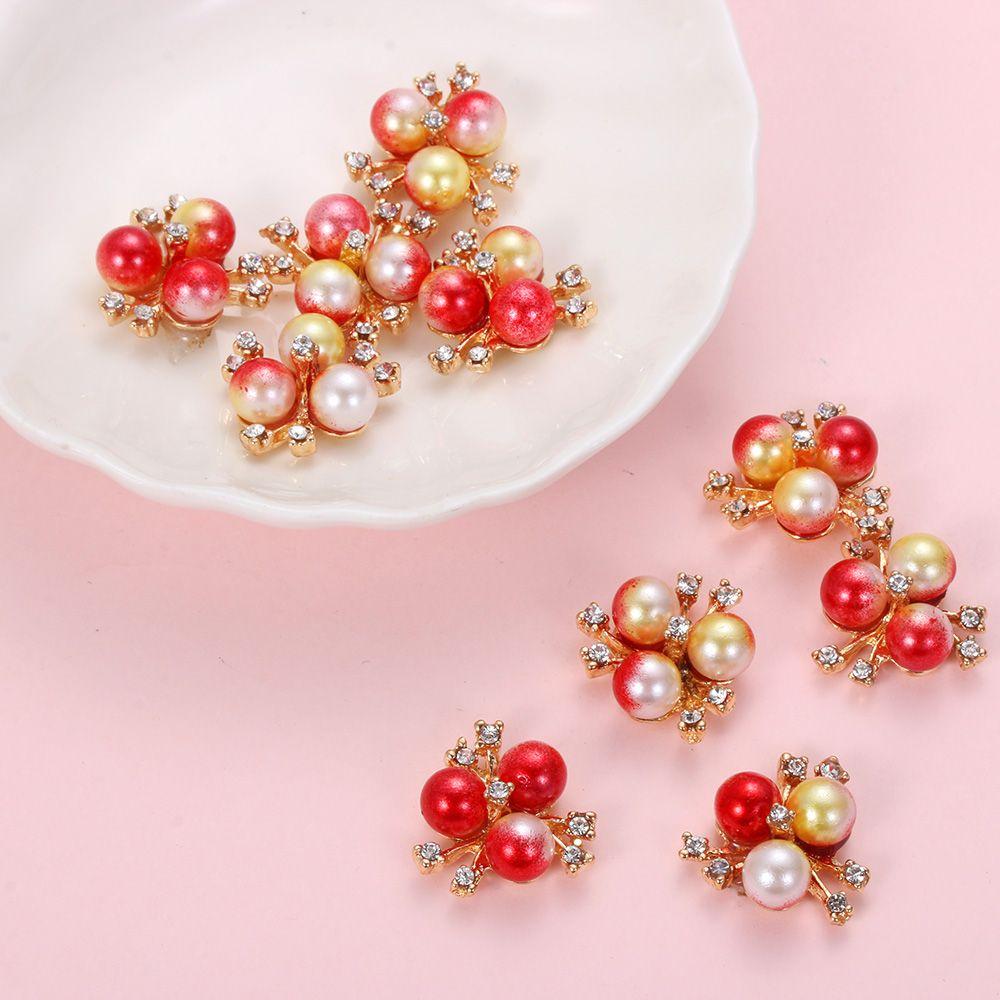 10pcs/set Tool DIY Clothing Flower Garment Decorative Bow Accessories Bee Sewing Button Pearls Rhinestone