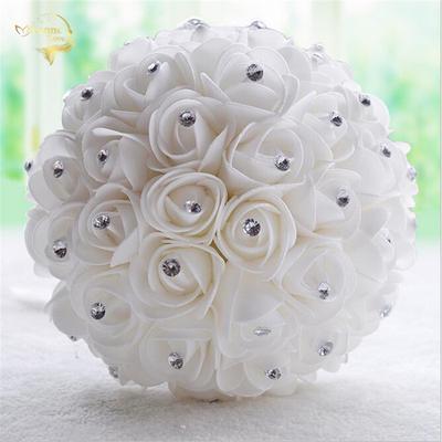 Nunta Buchet Trandafiri Cu Diamante Domnişoara De Onoare Buchet