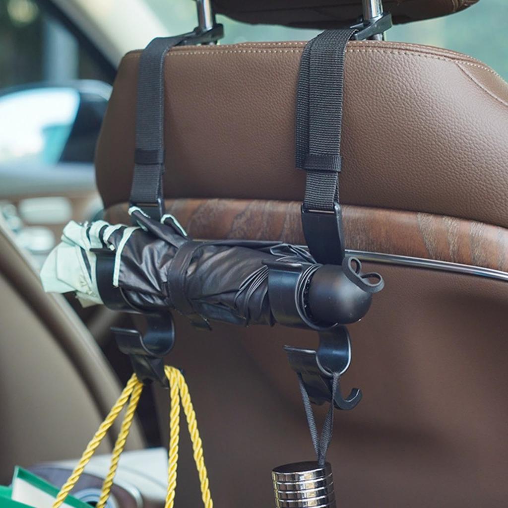 Car Seat Hook Hair Seat Back Hook - 2 Pcs Rear Umbrella Storage Hooks