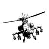 Creative Children's Bedroom Wall Sticker: Armed Helicopter & Airplane Design