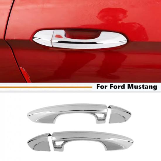 Car Door Handle Cover Trim Fit For Ford Mustang 2015- Accessories ABS Chrome