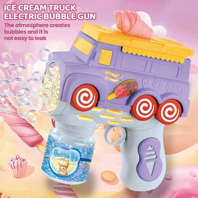 Soap Bubbles Gun Ice Cream Bubble Truck Cars Machine Electric Non-Drop Child Outdoor Games Guns Outdoor Toys for Kids Boys Girls