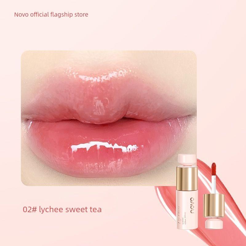 Novo Hydrating Lip Glaze for Plump Lips, Mirror-Like Lip Gloss, Brightening and Moisturizing, Leaves Lips Dewy and Non-Drying, Lip Makeup Online