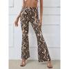 New Printed Flared Casual Yoga Pants for Women Spring Summer European American Style Crossbody Foreign Trade New Style