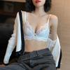 Summer Sexy Underwear French Thin Soft Steel Ring Large Chest Small Large Size Underwear Natal Year Red Lace Bra