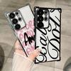 Case for Samsung Galaxy S26 S25 Edge S23 S21 Plus S20 FE S22 Ultra S24 Phone Cover Creative Stylish English Letters