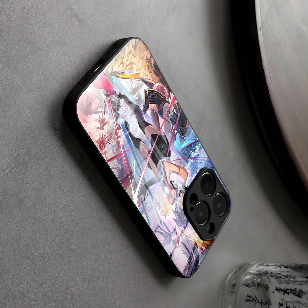 Reze Beauty Japan Anime Phone Case Glass For IPhone17 Air 16 15 17 14 Pro Max 13 12 Simple Style 11 X XS XR Plus For Samsung S 2