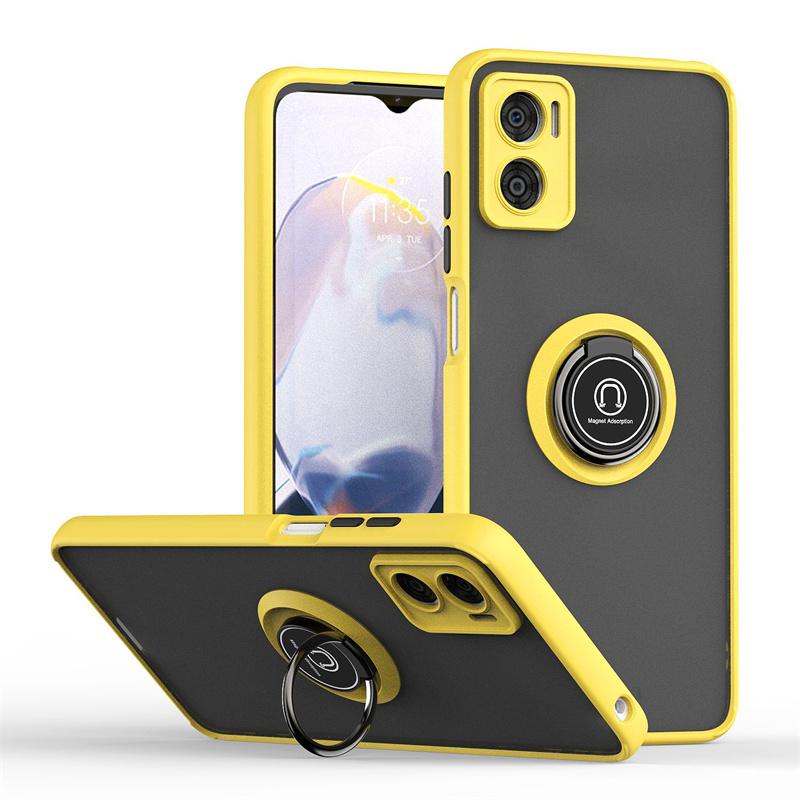 For Motorola Moto E22 E22i Case Shockproof Armor Matte Phone Case For MotoE22 E 22i E22 I Magnetic Ring Stand Holder Back Cover