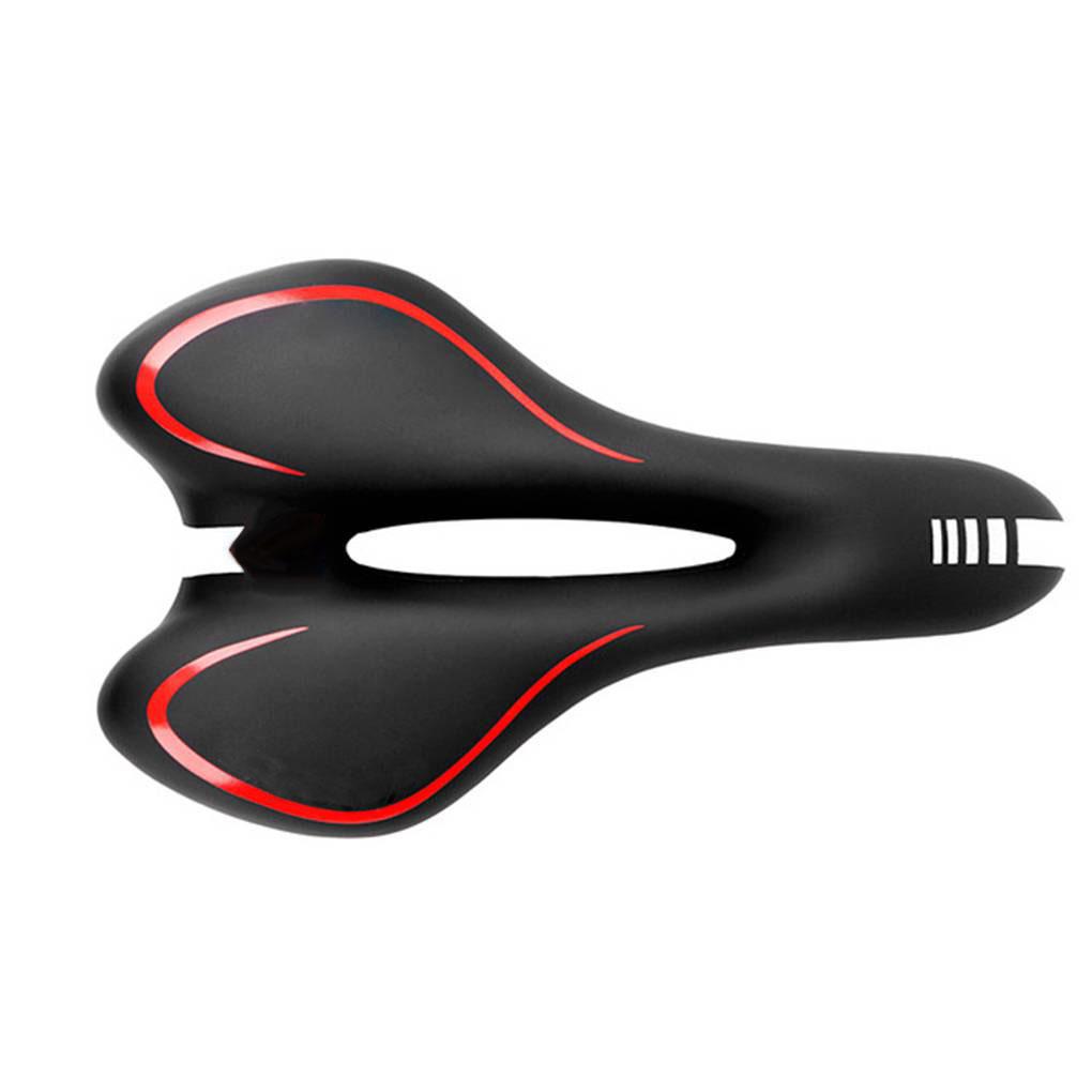 Bicycle\-Saddle Silicone Cushion PVC Leather Comfortable Cycling Seat Bike\-Accessories Shockproof Hollow Saddle