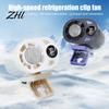 Compact Personal Fan Portable Clip-on Fan, LED Display USB Rechargeable 3 Speed Cooling with Clip Adjustable for Car, Work, Travel, Outdoor Hiking