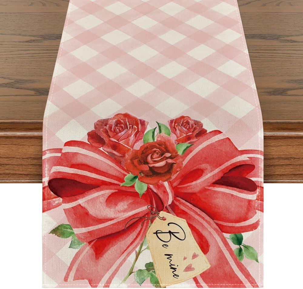 Desktop Ornaments Love Table Flag Tablecloth 33*183cm Table Runner For Festive Atmosphere Event Decoration Valentine's Day Party