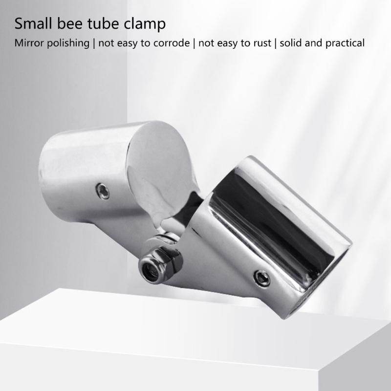 Heavy Duty Stainless Folding Rotating Pipe Joint Adapter Coupling Connector for Yacht Hardware Marine Sunshades Support