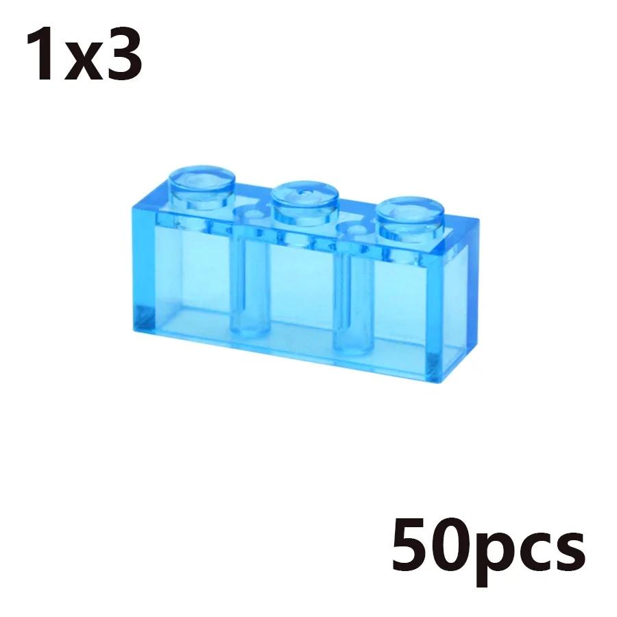 MOC Transparent Thick Building Blocks Figures 1x1 1x2 2x2 2x4 Dots Clear Brick Compatible Brand Educational Creative Toy for Kid