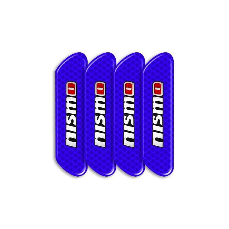 4PCS Car Door Safety Warning Reflective Mark 3D Sticker Car Accessories For Nissan Nismo Qashqai J11 J10 Juke X Trail T32 Tiida Teana Skyl
