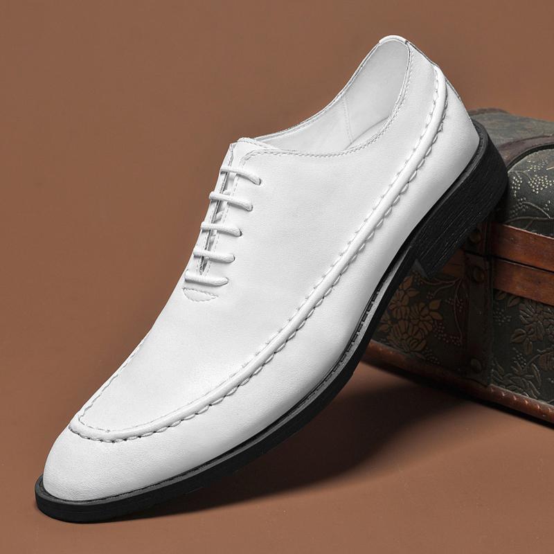 Ew Genuine Leather Men Oxfords Shoes Handmade Italian Mens Casual Shoes Luxury Brand Moccasins Male Classic Men Wedding Shoes