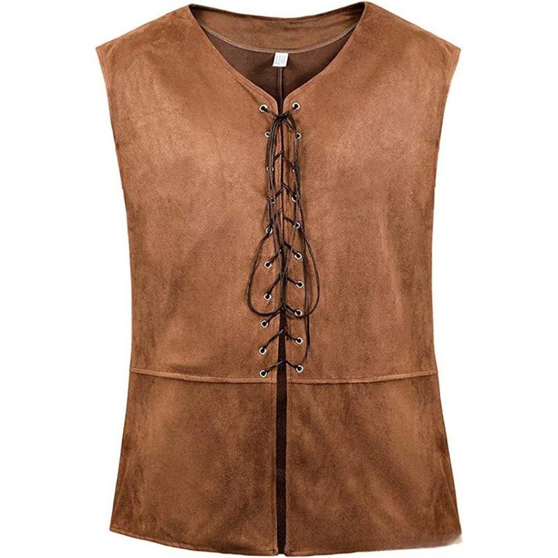 Men's Pirate Vest Men Pirate Costume Men Medieval Costumes Adult Halloween Renaissance Vest