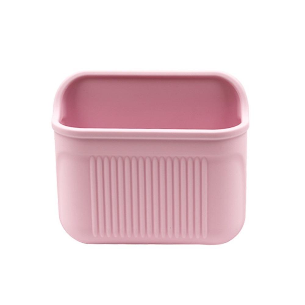 Self-adhesive Silicone Toothbrush Holder Wall Mounted Storage Box  Bathroom  Organizer