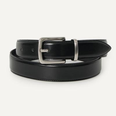 38comeoncommon 30mm Classy Square Leather Belt (Silver)
